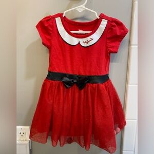Disney Junior Minnie Mouse Dress with Black Bow / Size 2T / GUC